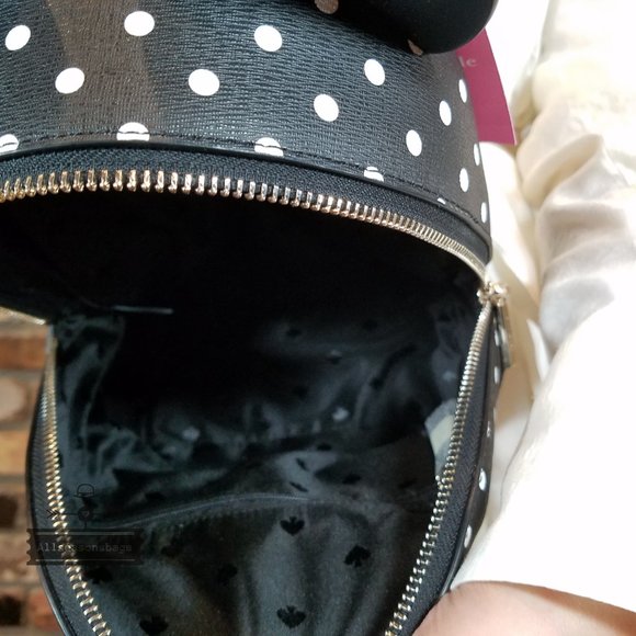 AUTHENTIC Disney X Kate Spade Small Refined Grain Leather Minnie Mouse Bag